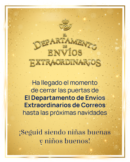 El Departamento de Envíos Extraordinarios de Correos cierra sus puertas hasta las próximas navidades.